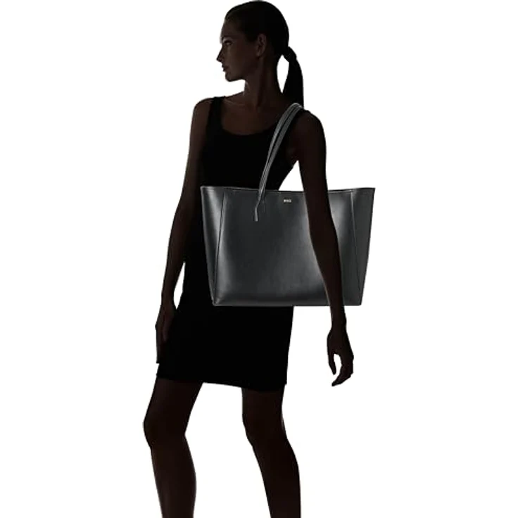Hugo Boss Shopper Numah Tote, Leder Einkaufstasche mit Schlüsselanhänger, 39 x 31 x 16 cm – Bild 4
