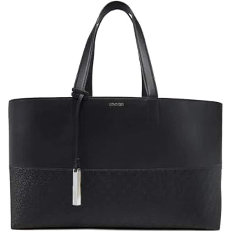 Calvin Klein Shopper CK MIXMEDIA SHOPPER_MONO, Umhängetasche groß, Damen Schultertasche in schwarz – Bild 1
