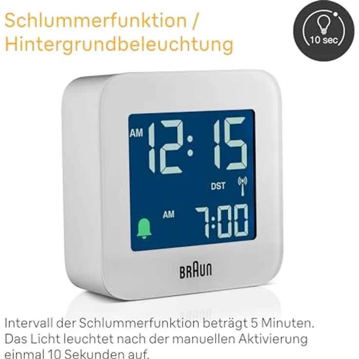 Braun BC08W DCF digitaler Funkwecker – Bild 4