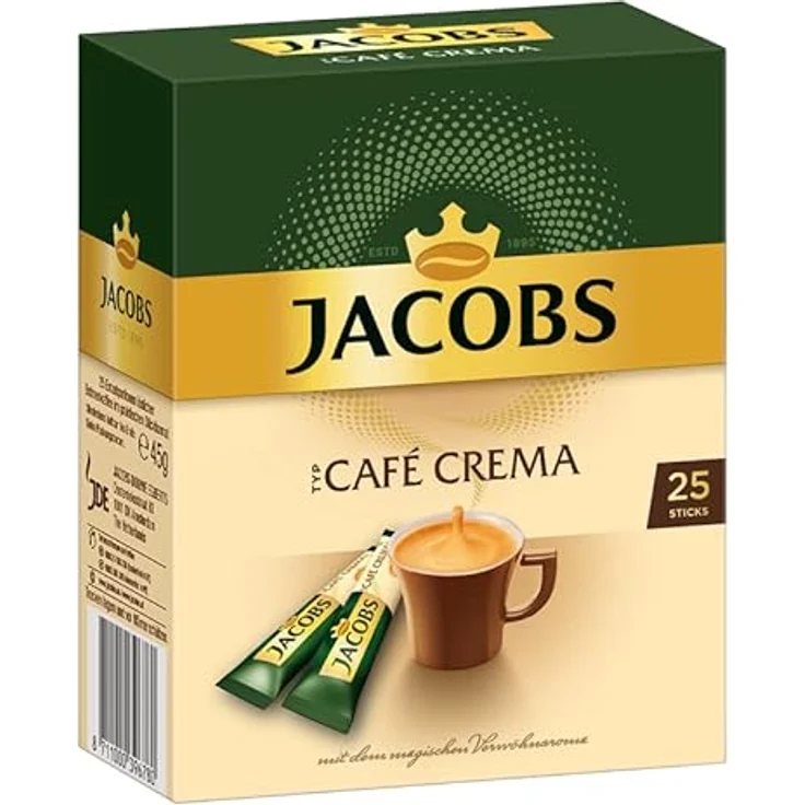 Jacobs Typ Café Crema, löslicher Kaffee, Instantkaffee, Instant, 25 Portionen – Bild 3