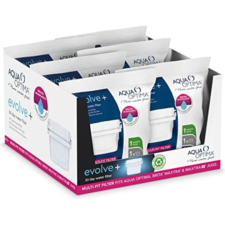 Aqua Optima Single Life Evolve Filter Karaffe Wasser 30 Tage Weiß, Nachhaltige Herstellung, geringeres CO2, Reduzierung von gasförmigen Schadstoffen in die Atmosphäre, Garantierte Sicherheit – Bild 4