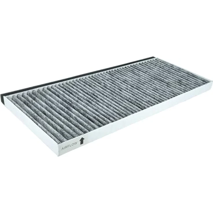 vhbw Aktivkohlefilter kompatibel mit Bosch DFL064A52, DFL063W55, DFL064A50, DFL063W50, DFL063W56, 45,5 x 20,0 x 2,3 cm, schwarz, für effektivere Umluft und Geruchsminimierung – Bild 2