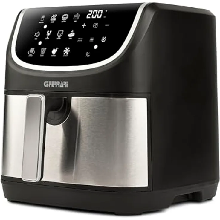 G3 Ferrari G10191 Heißluftfritteuse, 8 l, 2200 W, Schwarz, Edelstahl