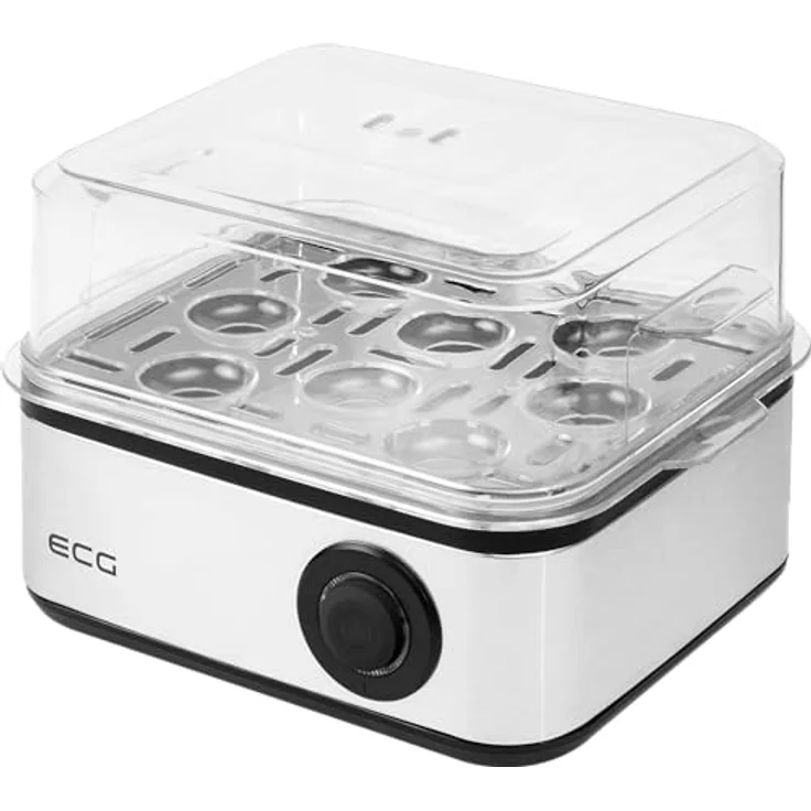 ECG UV 5080 Eierkocher, 500 Watt, Betriebskontrollleuchte, für 8 Eier, 3 verschiedene Härtegrade, Weiß – Bild 2
