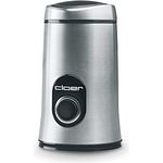 Cloer 7579 Elektrische Kaffeemühle, 150 W, für bis zu 50 g Kaffeebohnen, mattiertes Edelstahlgehäuse