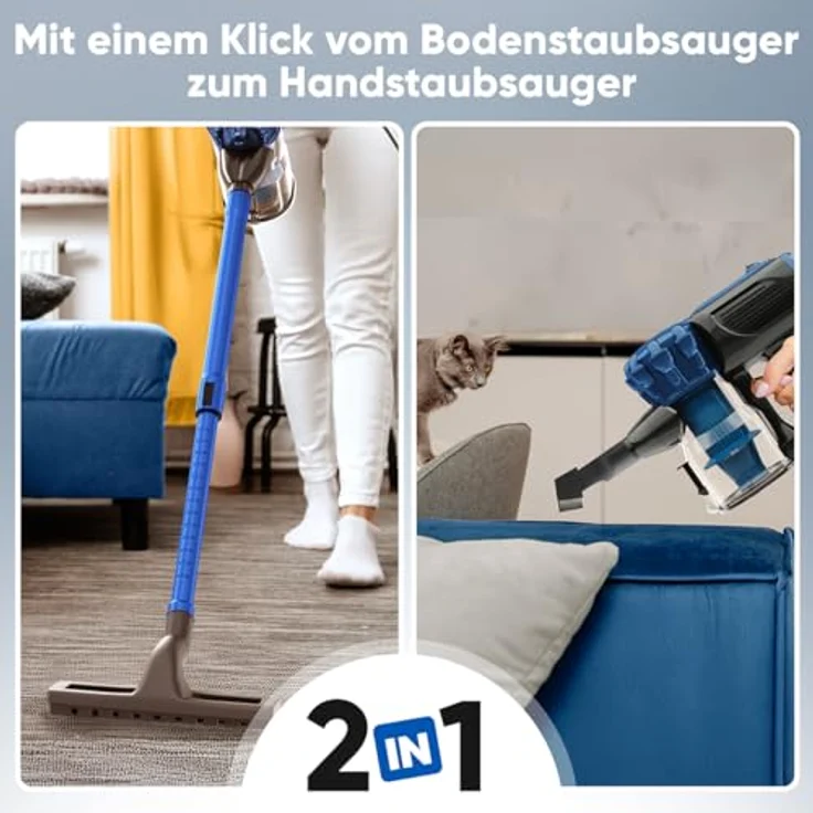 ProfiCare® 2in1 Staubsauger und Handstaubsauger | Starke Saugleistung | beutellos | 6,8m Kabel | für Auto und Haushalt | PC BS 3133 – Bild 2