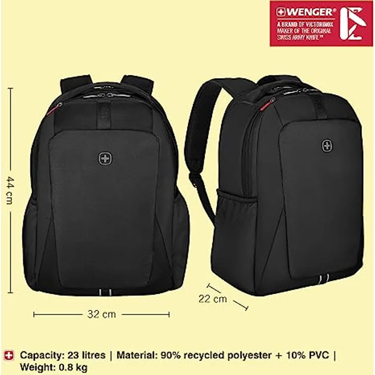 Wenger XE Professional 15.6' Rucksack mit gepolstertem Laptop-Fach und Tablet-Fach, Schwarz – Bild 3
