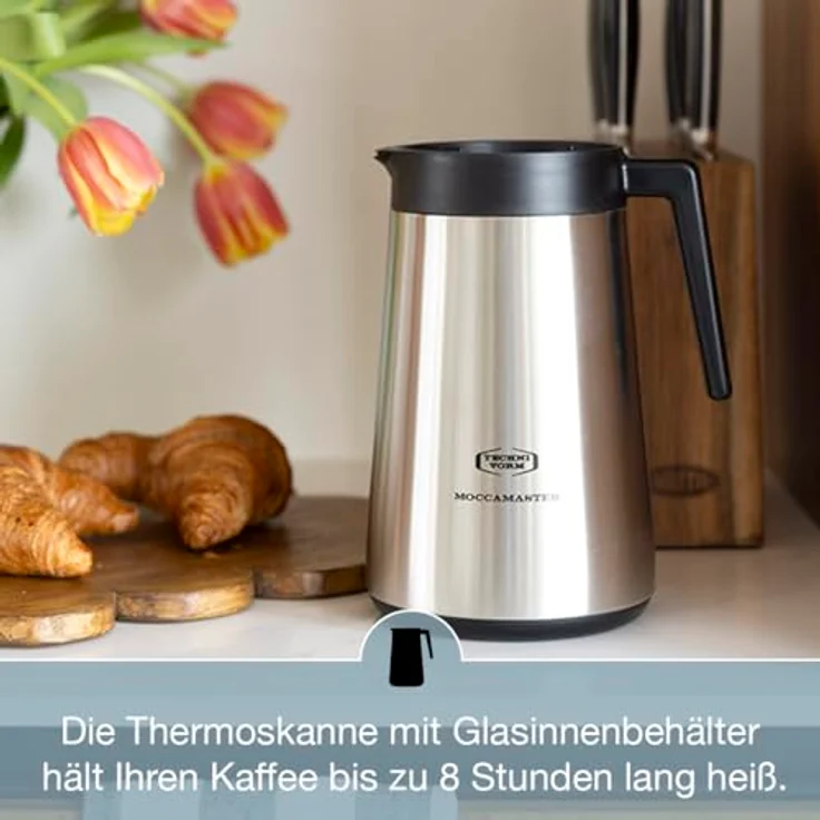 Moccamaster Filter Kaffeemaschine KBGT Thermos, 1.25 Liter, 1450 W, Off-White – Bild 4