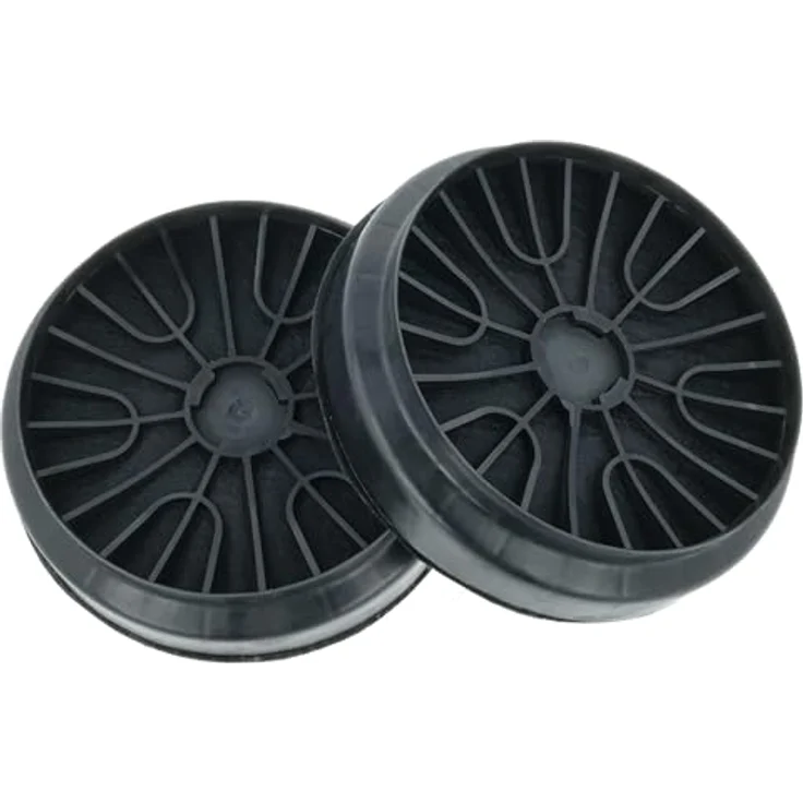 vhbw Aktivkohlefilter 2er Set, kompatibel mit Bosch DWW06W420, DWW06W450, DWP96BC50, DWP94BC60, 19 cm, schwarz – Bild 1