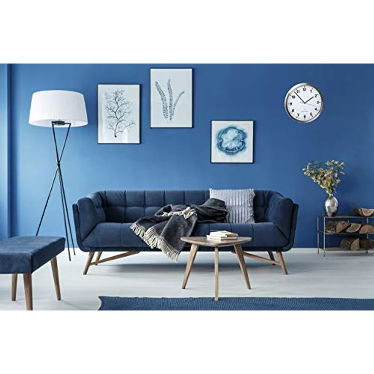 TFA Dostmann Analoge Wanduhr Funk, mit Edelstahl Rahmen, groß, 30cm Durchmesser, weiß, 60.3523 – Bild 5