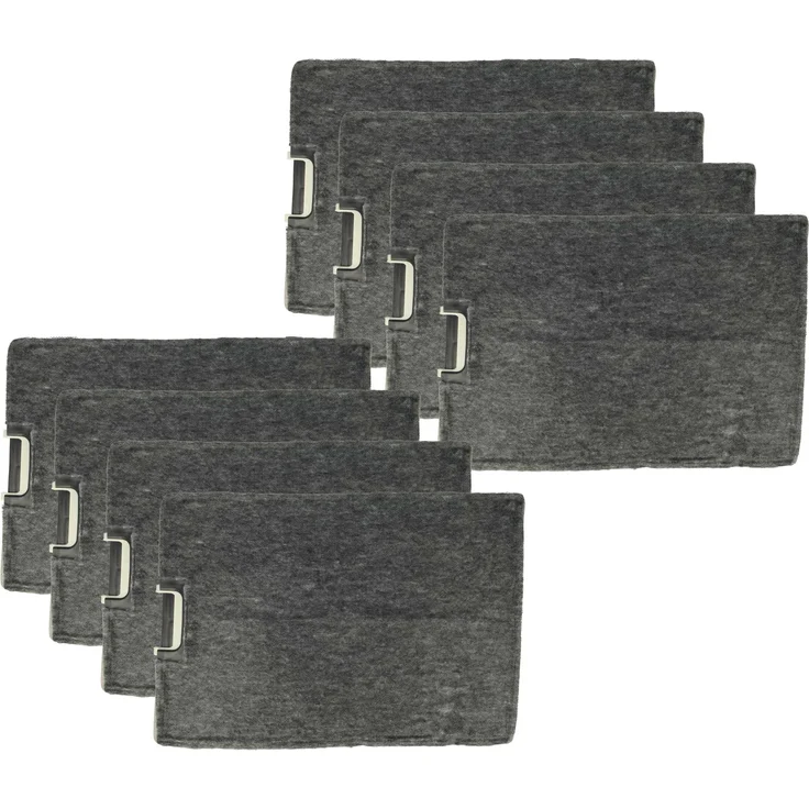 vhbw Aktivkohlefilter 8x für Bosch DKE955A00, DKE955A, DKE945U02 - 30 x 21,5 x 3 cm, dunkelgrau