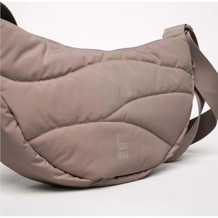 GOT BAG Moon Bag wavy puffer, Gürteltasche aus 100% Nylon, 32 cm x 11 cm x 18 cm, grau – Bild 7