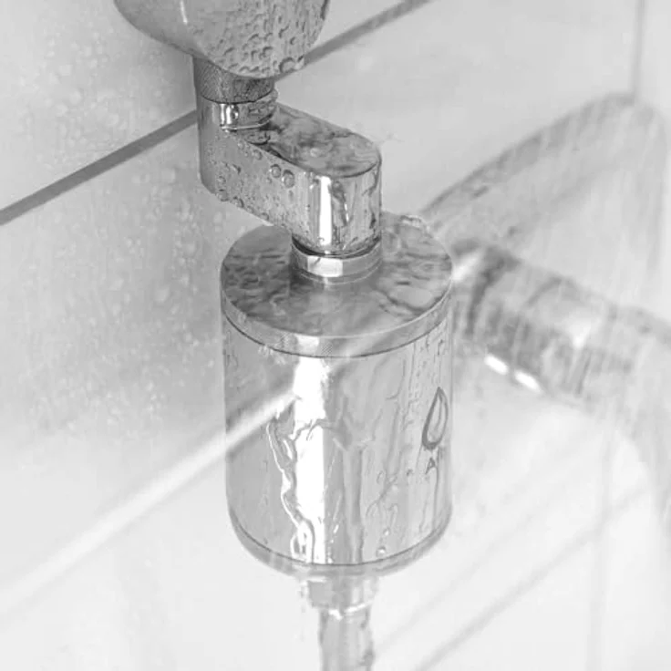 Blaufaktor Alb Duschfilter Balance, Wasserfilter mit Edelstahlgehäuse, Aktivkohle & KDF, reduziertes Chlor und Schwermetalle – Bild 4