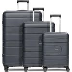 REDOLZ Hartschalen Koffer-Set 3-teilig | aus hochwertigem, leichtem Polypropylen Material | 4 Doppelrollen & TSA-Schloss für Damen & Herren