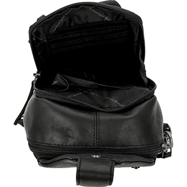 The Chesterfield Brand Riga Crossbodybag, Sling Bag aus 100% Leder, schwarz, mit mehreren Fächern und Zipperverschluss – Bild 7