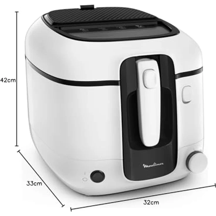 Moulinex Super Uno Fritteuse, mit Öl, für 1,5 kg Pommes Frites, 1800 Watt, 2,2 Liter Fassungsvermögen, weiß – Bild 6