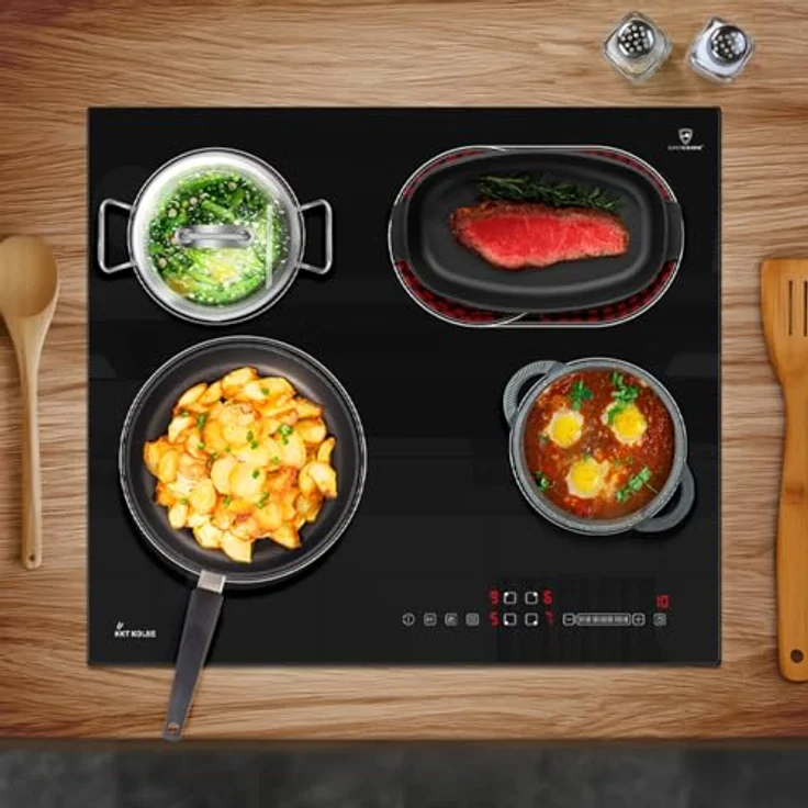 KKT KOLBE Autarkes Herdset SET8805CH59RL | 60cm Einbaubackofen BO8805SS mit Heißluft und Grillfunktion | 59cm Kochfeld CH5901RL mit 4 Kochzonen und SUPERKERAMIK-Oberfläche | A+ Energieeffizienzklasse | Automatik-Timer | Kindersicherung | Knebelbedienung – Bild 5