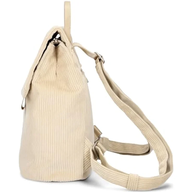 Zwei Mademoiselle.M City Rucksack, 29 cm, beige, 100% Polyurethan, kompakte Größe 24 cm x 13 cm – Bild 5
