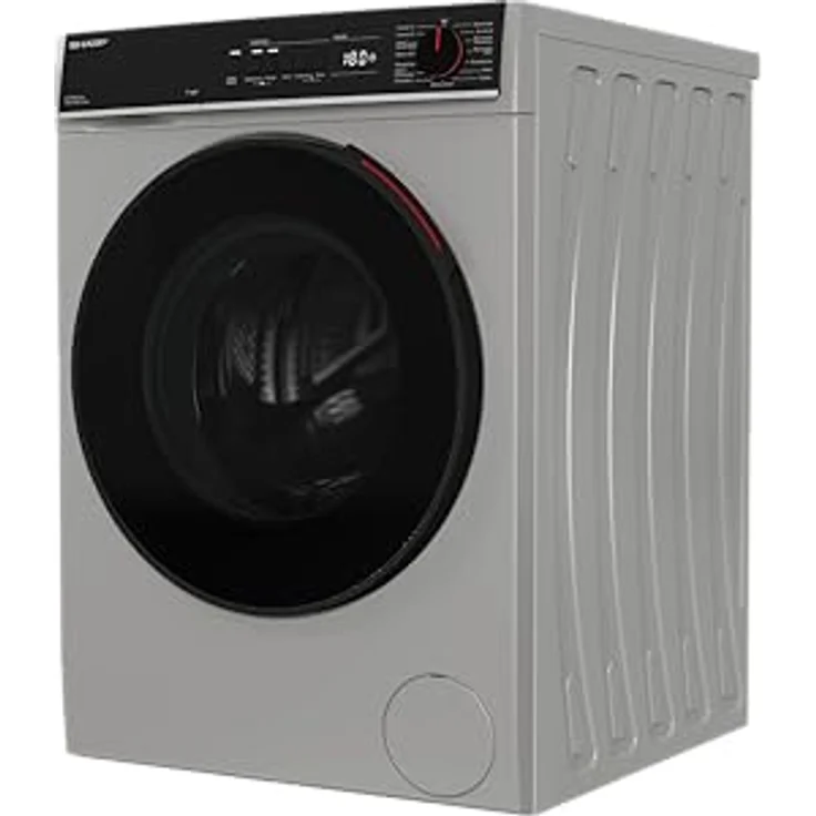 SHARP ES-PRO214SA-DE Waschmaschine Frontlader, 12kg, 1400U/min, Smarte Bedienung durch Veezy App, Dampffunktion, Inverter, 15 Programme, AquaStop, Silber – Bild 4
