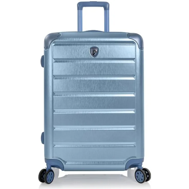 Heys Alumix 4 Rollen Trolley M 66 cm, Dehnfalte, 100% Polycarbonat, blau