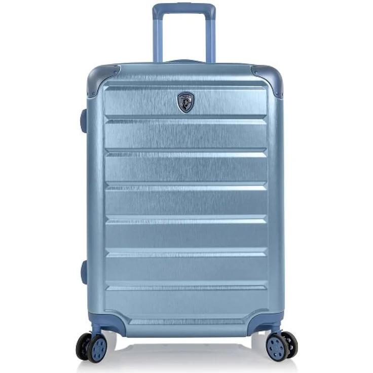Heys Alumix 4 Rollen Trolley M 66 cm, Dehnfalte, 100% Polycarbonat, blau
