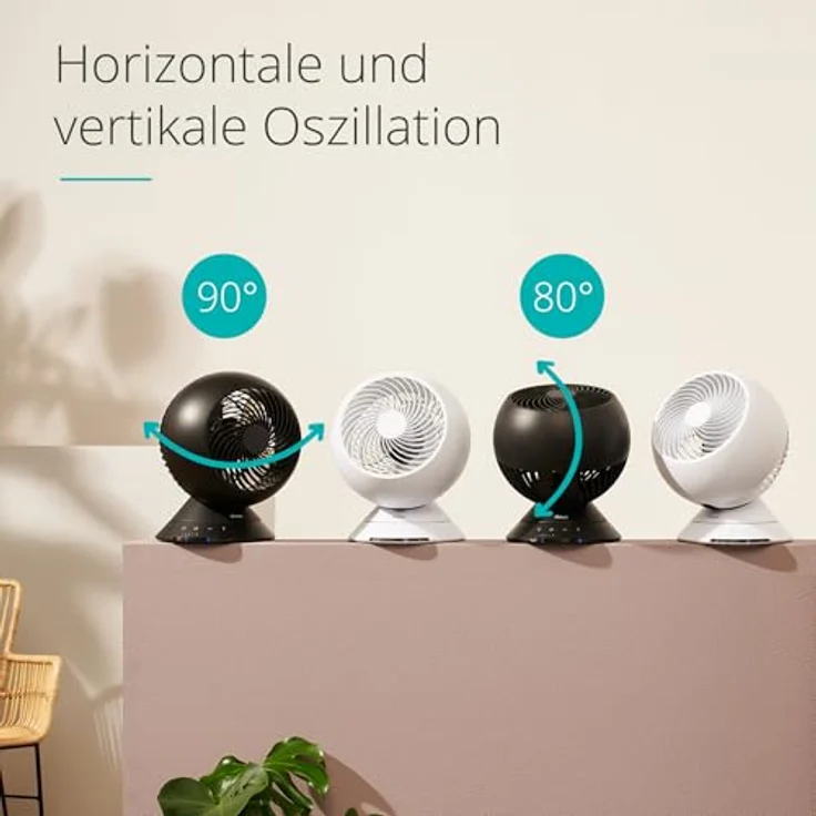 DUUX DXCF07 Globe Tischventilator Schwarz, 23 Watt – Bild 3