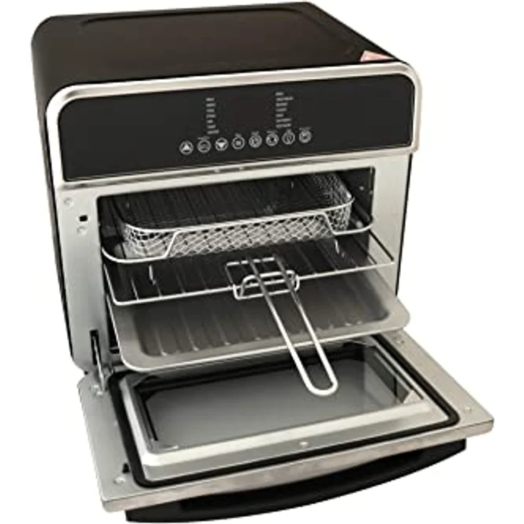 Deski Minibackofen, Standgerät, Garraum 15 l, Leistung 1600 W, Abmessungen in cm 33 x 35 x 34 schwarz, edelstahl – Bild 3