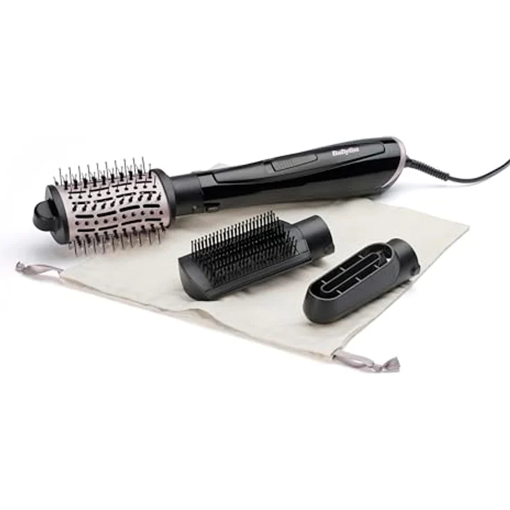 BaByliss Warmluftbürste Style Smooth 1000 AS128E, 1000W, mit Ionen-Technologie, inkl. 3 Aufsätzen, schwarz – Bild 3