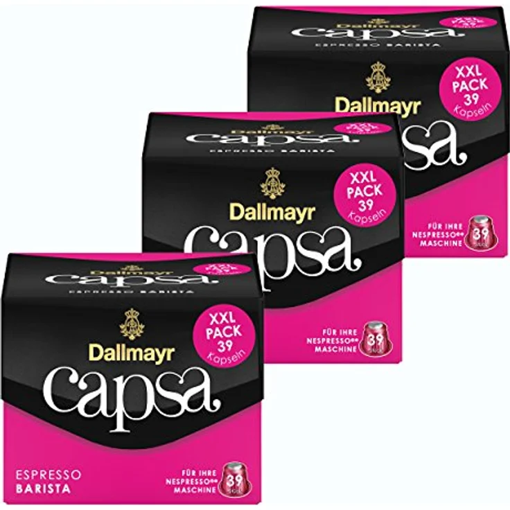 Dallmayr Capsa Espresso Barista XXL, Nespresso Kompatibel Kapsel, Röstkaffee, Kaffee, 39 Kapseln, 218 g – Bild 2
