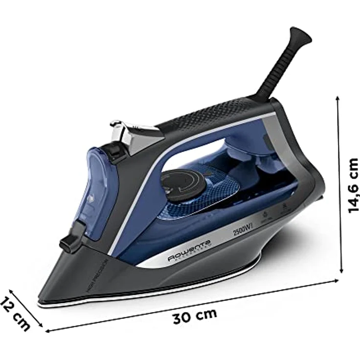 Rowenta Acessteam DW4301 - 2500 W Dampfbügeleisen, 140 g/min Dampfhub und 40 g/min Dauerdampf, Microsteam 300-Sohle, präzise Spitze, Kalkschutzsystem und Tropfschutz, Farbe Blau – Bild 2