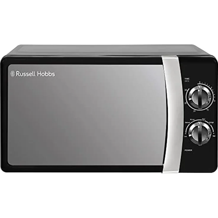 Russell Hobbs RHMM701B 17 Liter, 700 W, schwarz, manuelle Solo-Mikrowelle mit 5 Leistungsstufen, Signalton und Timer, Auftaufunktion, einfache Reinigung – Bild 1