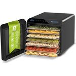 TurboTronic Dörrgerät TurboWave BIO 50 Liter - 30°C bis 80°C - komplett aus Metall 7 Etagen Obst Gemüse Fleisch Pilze Früchtetrockner Dörrapparat Dörrer Dörrautomat Edelstahl