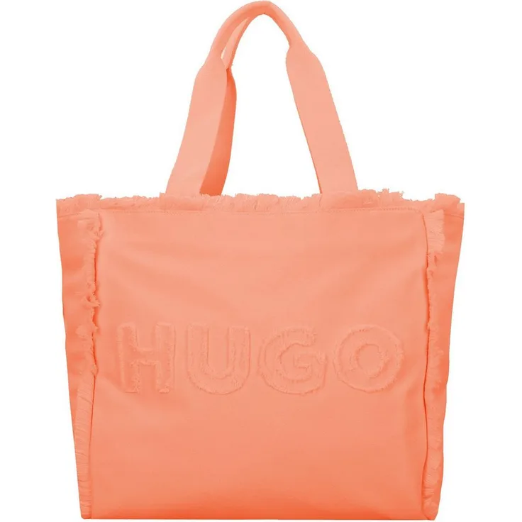 HUGO Shopper Becky, Polyester Tasche mit offenem Verschluss und Reißverschlussfach, mittellanger Umhängegurt