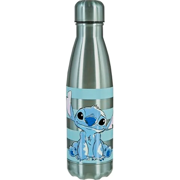 Undercover Disney Stitch Isolierflasche, doppelwandig, 500ml, auslaufsicher, ideal für Jugendliche, Thermoskanne für warme und kalte Getränke – Bild 1