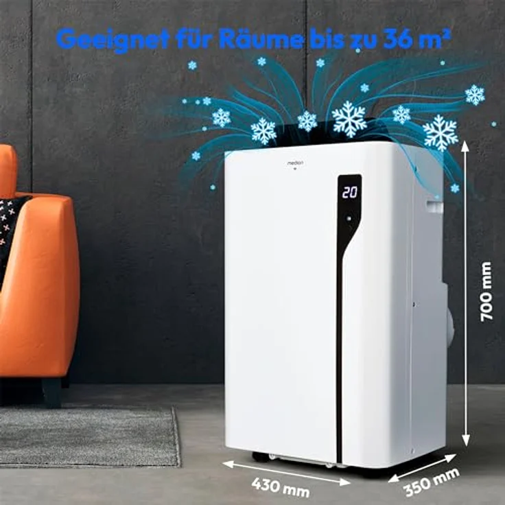 MEDION LIFE® P1200 Klimaanlage 12.000 BTU, R290, App- und Sprachsteuerung, kühlt bis 36m², Fenster-Kit – Bild 3