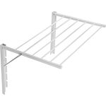 ABJ Majka Wandwäschetrockner Wäschetrockner für die Wand Trockenständer Wandmontage (60cm, Weiß) - Geräumiger Klappbarer Trockenständer mit sechs Stangen und vier Verstellpositionen