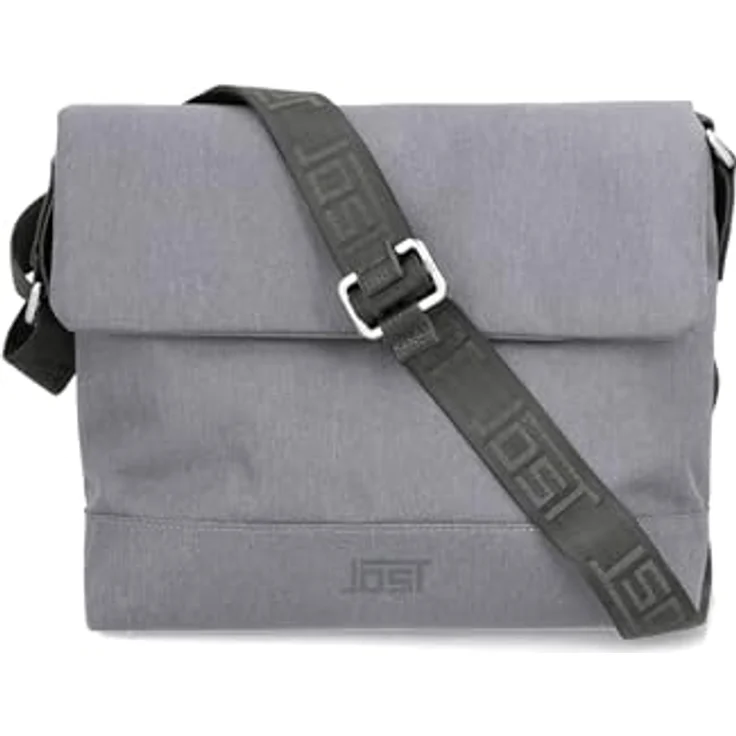Jost Bodybag Bergen Shoulder Bag, praktische Umhängetasche aus pflegeleichtem Polyester, Grau, 27 x 12 x 23 cm – Bild 8
