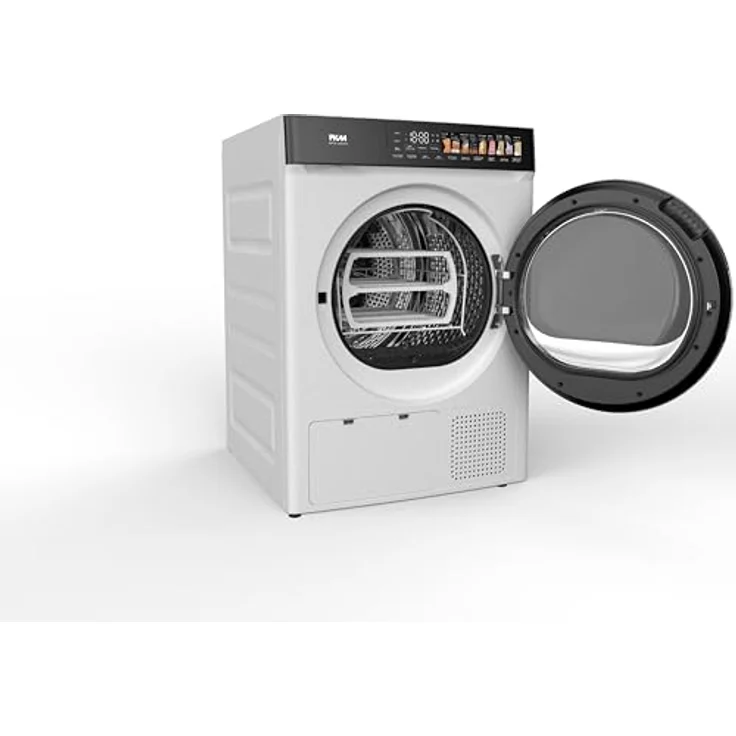 PKM WPT9-12TCET Wärmepumpentrockner, 9 kg, Touchdisplay, 12 Programme, Weiß mit schwarzer Tür – Bild 6