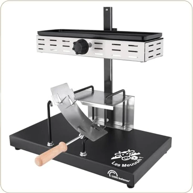 LITTLE BALANCE 8752 Savoyarde, Raclette für 8 Personen mit verstellbarer Heizrampe, Grillfunktion, PFAS-frei, Edelstahl/Schwarz, 850 W – Bild 1