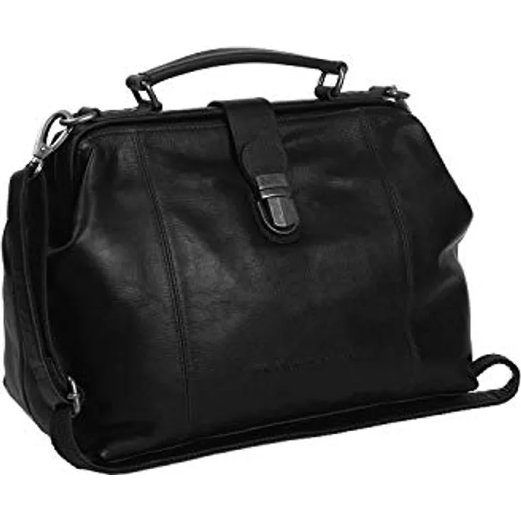 The Chesterfield Brand Shaun Handtasche aus Wax Pull-up-Leder, Vintage-Look, schwarz, 33 x 18 x 21 cm