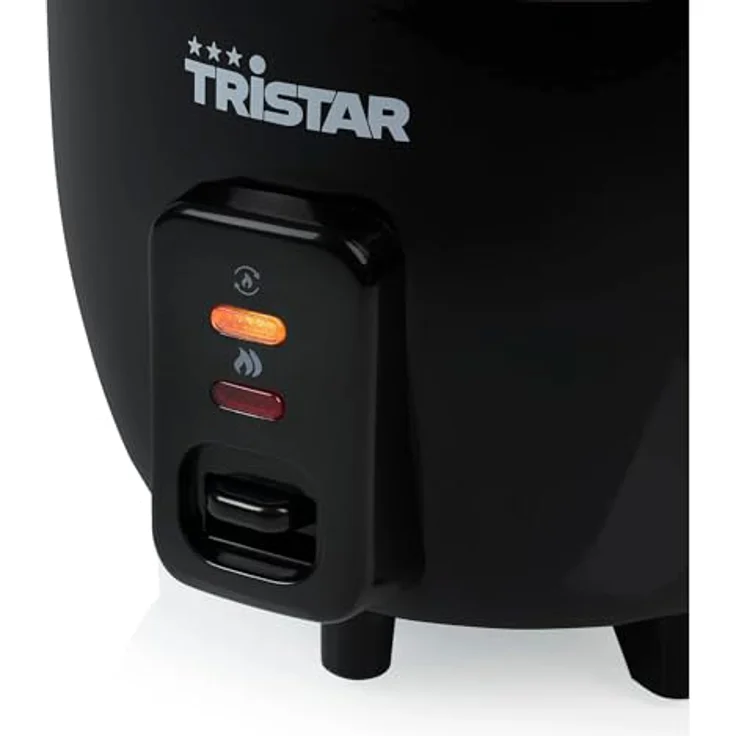 Tristar RK-6141, Reiskocher mit 0,6 l Füllvolumen, Schwarz, Metall und Glas, Tastenbedienung – Bild 3