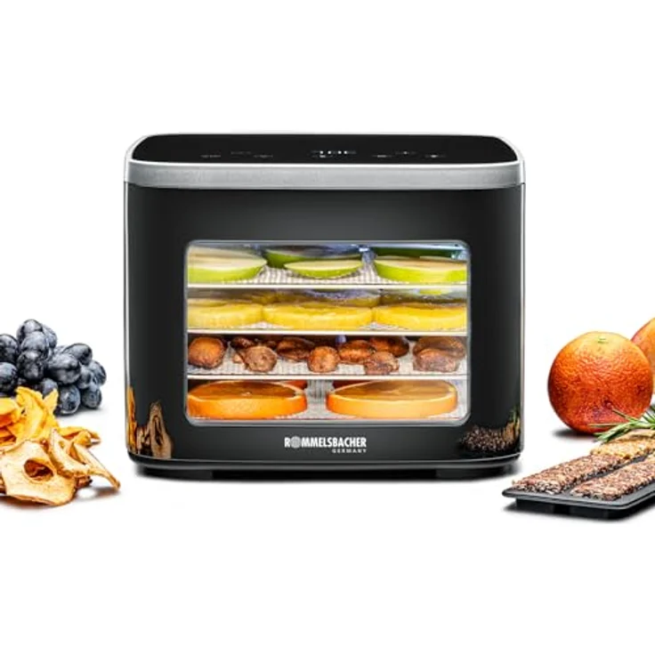 Rommelsbacher Dörrautomat DA 450, 0,2 m² Dörrfläche, inkl. 5 Edelstahl-Tabletts, LCD-Display, 99 Std. Timer, temperaturregulierbar 35 °C – 80 °C – Bild 1
