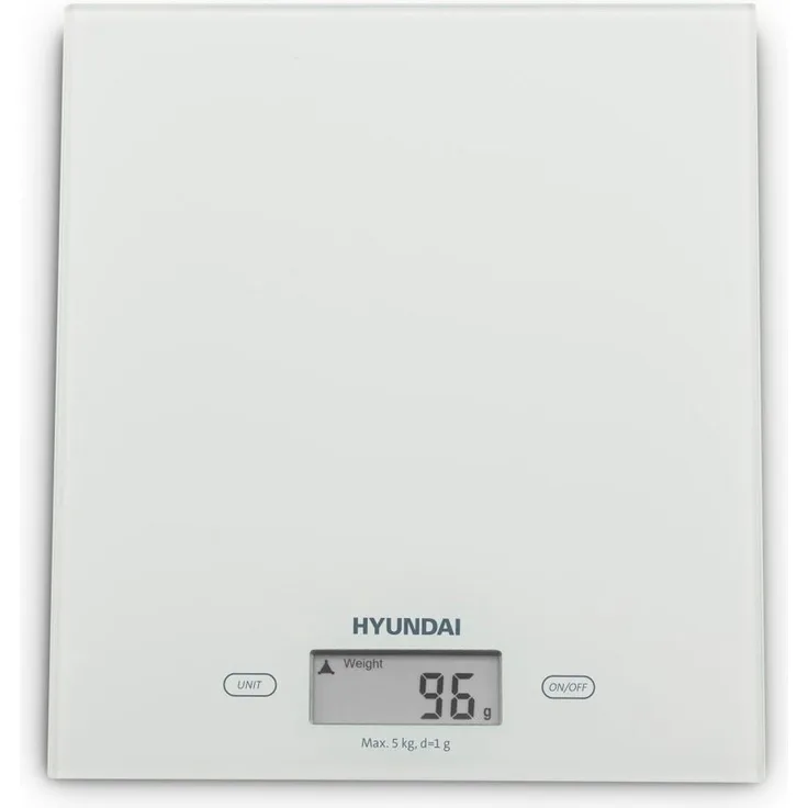 Hyundai Küchenwaage KVE893, bis zu 5 kg, LCD-Display mit TARE-Funktion, Maßeinheiten g:kg / lb:oz / ml / floz