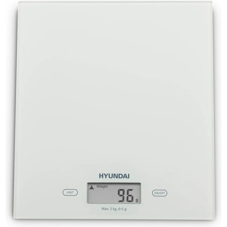 Hyundai Küchenwaage KVE893, bis zu 5 kg, LCD-Display mit TARE-Funktion, Maßeinheiten g:kg / lb:oz / ml / floz