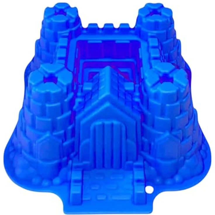 GMMH Original Silikonbackform XXL Burg Kuchen Backform Kuchenform Brotbackform Obstbodenform (blau) – Bild 2