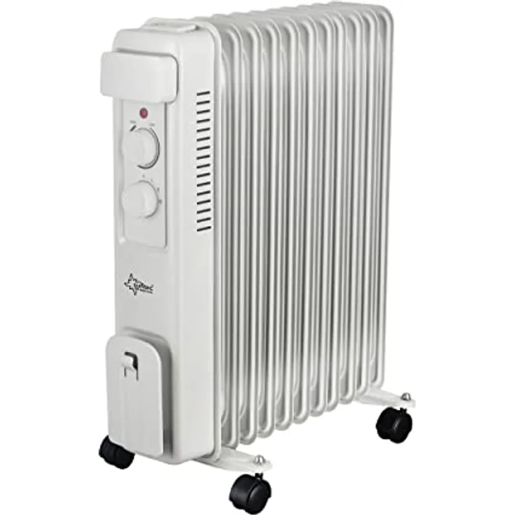 SUNTEC elektrische Heizung Ölradiator HotSafePro 2500 Watt heater ultra power Elektroheizung energiesparend – 11 Heizlamellen + 3 Heizstufen - Radiator inkl. Thermostat
