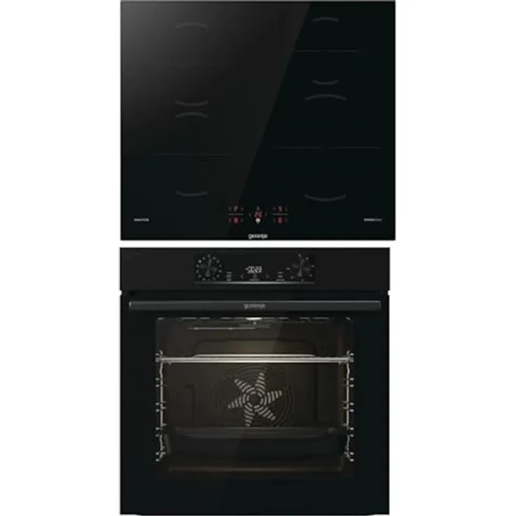 GORENJE Backofen-Set JUMP SET PYRO/I, mit Pyrolyse-Selbstreinigung und Teleskopauszug, energieeffizientes Induktionskochfeld, inklusive Luftfrittier- und Pizza-Funktion