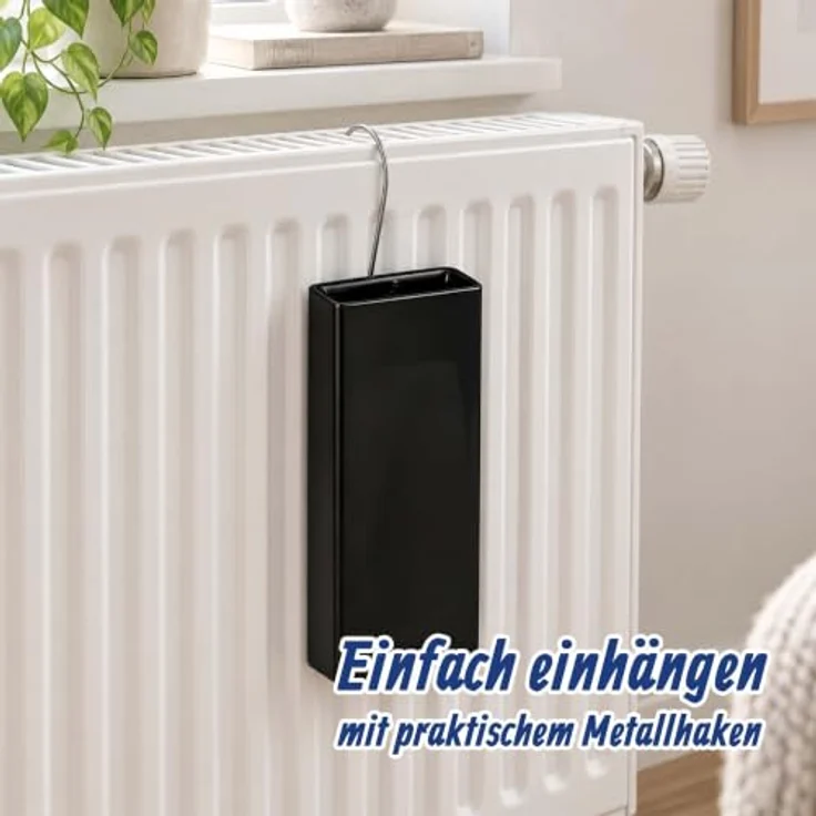 relaxdays Luftbefeuchter Heizung 4er Set, passive Verdunstungsbefeuchtung, 0.4 l Wassertank, schwarz – Bild 7
