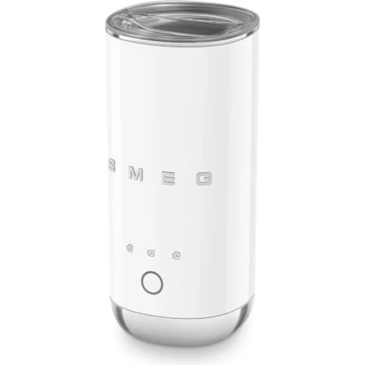 Smeg MFF02WHEU Milchaufschäumer, 50er-Jahre Design, heiße und kalte Milchaufschäum-Funktionen, keramischer Innenraum, automatisches Abschalten, weiß – Bild 3