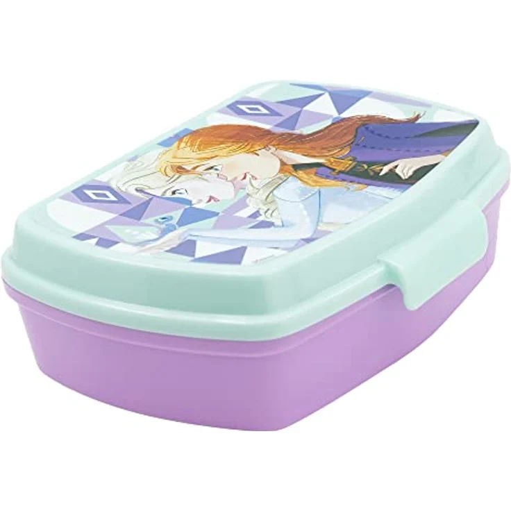 Stor RECHTECKIGE BROTDOSE FROZEN ICE MAGIC, BPA-frei, bunt, offizielles Lizenzprodukt – Bild 1